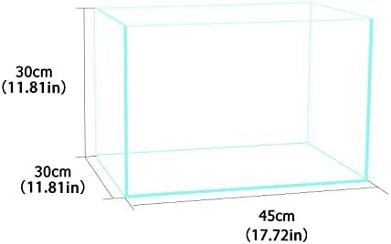Fzone 10 Gal Rimless Low Iron Fish Tank Nova Clear Ultra-White 45° Mitered Edges Translucent Glass Anata Series Aquarium w/Black Foam Leveling Mat(S45-W30)