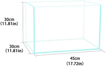 Fzone 10 Gal Rimless Low Iron Fish Tank Nova Clear Ultra-White 45° Mitered Edges Translucent Glass Anata Series Aquarium w/Black Foam Leveling Mat(S45-W30)