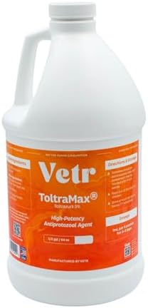 Vetr's Toltramax Toltrazuril 5% Suspension 1/2 Gallon for Horses, Dogs, Cats, and Non-Food Chain Animals, Alfalfa Flavor