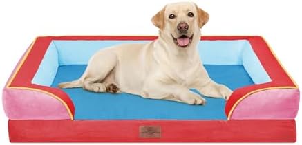 Comfort Expression Orthopedic Dog Bed for Extra Large Dogs with Bolster