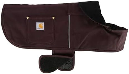 Carhartt Firm Duck Dog Chore Coat, Insulated Weather Resistant Jacket for Cold and Windy Conditions, Deep Wine, Medium