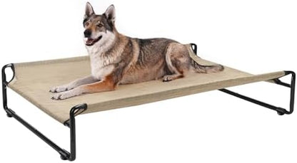 Veehoo Outdoor Elevated Dog Bed, Cooling Raised Dog Beds for Large Dogs
