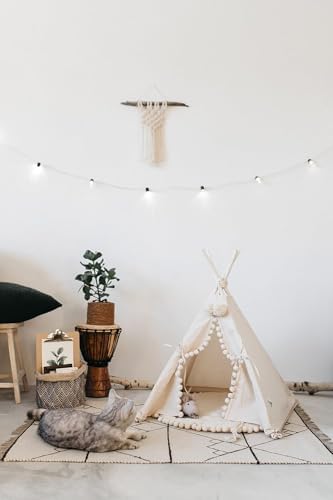 MINICAMP Pet Teepee Bed for Cats – Cozy Cat Beds for Indoor Cats – Luxury Pet House & Hideaway Bed for Cats & Small Animals - Made in EU (Small)
