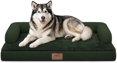 MEKIY XXL Orthopedic Waterproof Dog Bed with Bolster for Extra Large Dogs