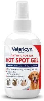 Vetericyn Plus Dog Hot Spot Gel | Spray-On Hot Spot Care for Dogs, Relieves Dog Itchy Skin and Allergy Symptoms, Helps with Skin Inflammation and Redness, Safe for All Animals. 3 ounces
