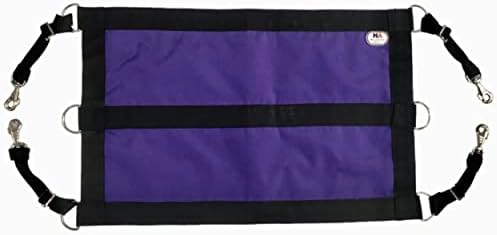 Majestic Ally 1200D 29"x19" Horse Stall Guard with Replaceable and Adjustable Length Straps and Replaceable Hardware (Purple Black)