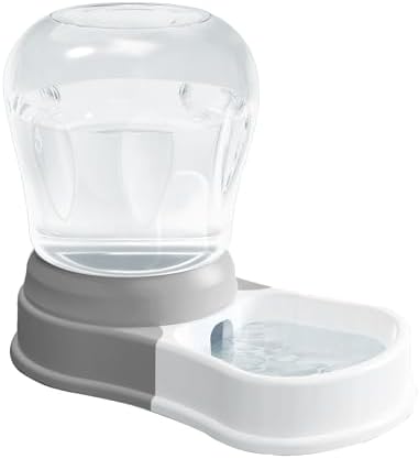 STALTWO 1 Gallon Automatic Gravity Dog Water Dispenser, BPA-Free, Grey