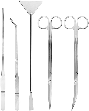 Mandala Crafts Stainless 12" Aquascape Tool Kit for Aquarium Terrariums