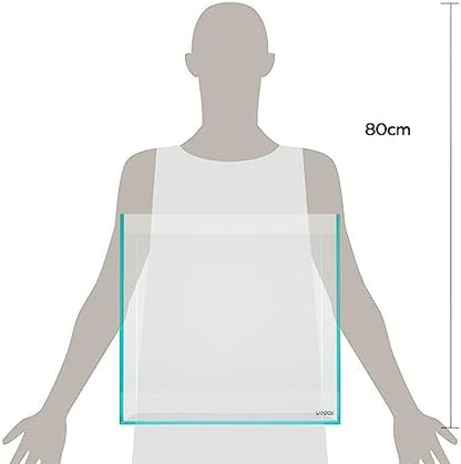 Landen Aquarium Cube 15.6 Gallon Ultra Clear Glass Rimless Fish Tank 40C