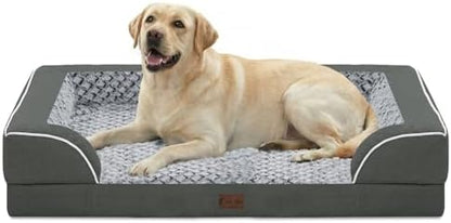 Orthopedic Dog Bed for Extra Large Dogs, 45x35in, Dark Grey