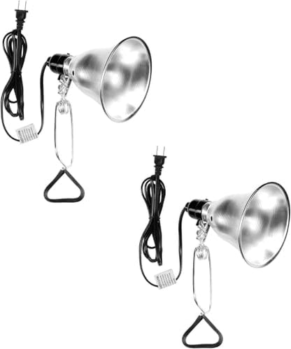 Simple Deluxe 2-Pack Clamp Lamp Light with 5.5 Inch Aluminum Reflector up to 60 Watt E26 (no Bulb Included) 6 Feet 18/2 SPT-2 Cord, Silver