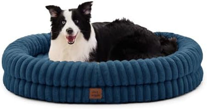 ChiXnuggle Orthopedic Dog Bed, Washable Cover, Faux Fur Bolster Pet Couch