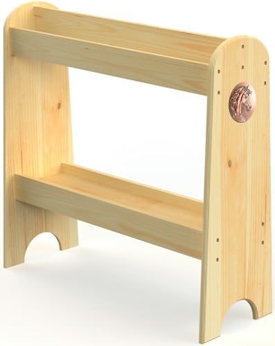 HOTCAN Pine Wood Saddle Rack | Ideal Saddle Stand for Horse Gear and Horse Tack Organizers | Suitable for Displaying Trophy Tack at Home | Compatible with English, Australian, Western Saddles(Natural)