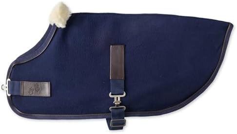 Pet Passion Preston II - The Polar Fleece Coat, Recycled Polar Fleece Warm Dog Jacket for Cold Weather for Small, Medium, Large Dogs, Navy, X-Large (55-80 lbs)
