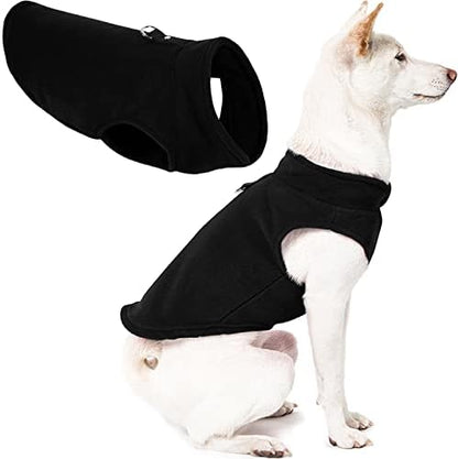 Gooby Fleece Vest Dog Sweater, Black, Medium