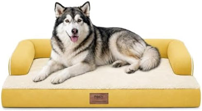 MEKIY XXL Orthopedic Waterproof Dog Bed with Bolster for Extra Large Dogs