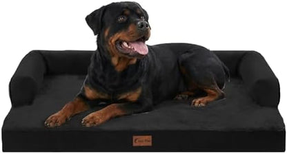 Waterproof Orthopedic Dog Bed for Extra Large Dogs, 48x30in, Black