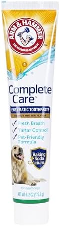 Arm & Hammer Complete Care Enzymatic Dog Toothpaste, Peanut Butter, 6.2 Oz