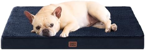 EHEYCIGA Orthopedic Dog Bed with Removable Washable Cover, Navy, 30x20