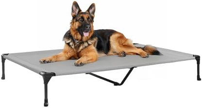 Veehoo Outdoor Elevated Dog Bed Large Sized Dogs, Cooling Raised Dog Cots