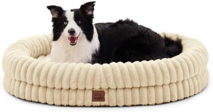 ChiXnuggle Orthopedic Dog Bed, Washable Cover, Faux Fur Bolster Pet Couch