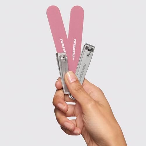 Tweezerman Nail Kit with Clipper & 2 Nail Files Tea Rose