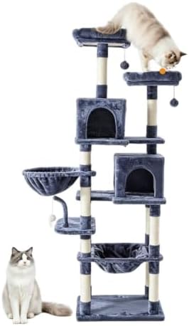 DUMOS Tall 71 inch Cat Tree Tower with Scratching Posts, Indoor Cats Use