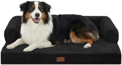 Waterproof Orthopedic Dog Bed for Medium Dogs, 35x22in, Black
