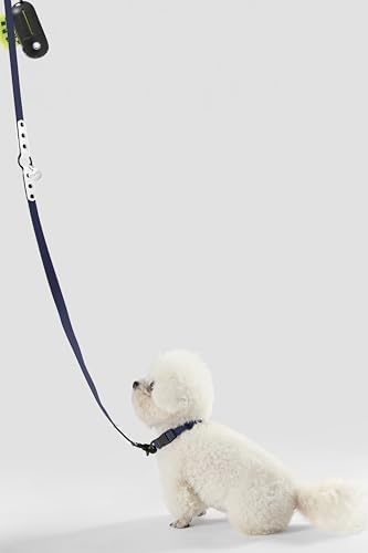 WLK1004J-5SET Luna Small 8FT Adjustable 6-in-1 Waterproof Hands-Free Leash and Collar with LED Flashlight, Bag Dispenser, and Poop Bag Holder, Highball