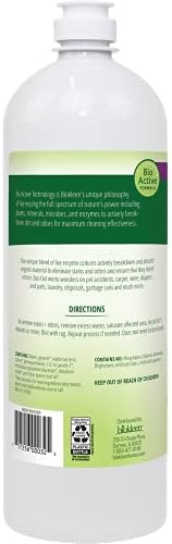 Biokleen Bac-Out Stain+Odor Remover, Destroys Stains & Odors Safely, for Pet Urine, Laundry, Diapers, Wine, Carpets, & More, Eco-Friendly, Non-Toxic, Plant-Based, 32 Ounces