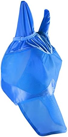 Harrison Howard Horse Fly Mask Long Nose with Ears Signature Blue Warmblood Extra Large