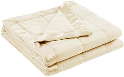 Madison Park Down Alternative Queen Blanket for Bed, Satin Trim, Cream