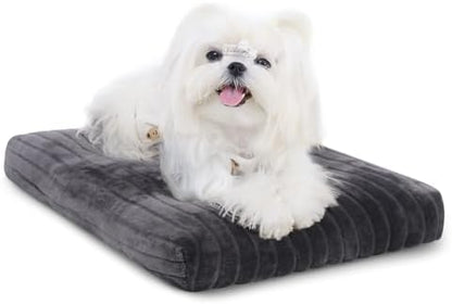 KSIIA Washable Dog Crate Bed Kennel Mat for Small Dogs,21 x 12 Inch,Gray