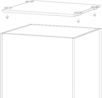 LANDEN Glass Aquarium Lid with Clips for 30x30cm 6.6 Gallon Rimless Tank