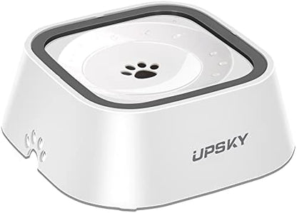 UPSKY 35oz No-Spill Pet Water Bowl, Slow Water Feeder for Dogs and Cats