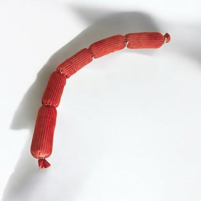Lokum Handmade Plush Sausage Dog Toy – Squeaky-Free, 100% Organic Fabric, Soft & Quiet Toy for Small and Medium Dogs