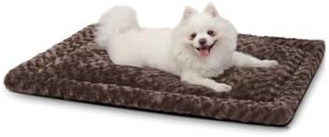 Exsnugy Washable Dog Bed Mat Medium Size Fluffy Pet Crate Pad 30x19