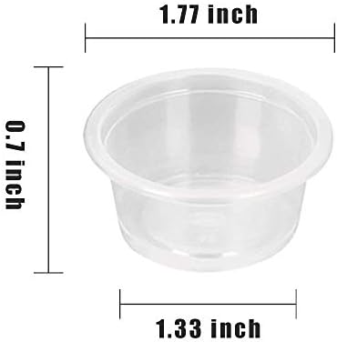 200Pcs Crested Gecko Food Dish, 0.5oz Plastic Reptile Feeding Cups