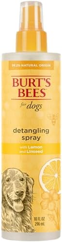Burts Bees for Pets Dog Detangling Spray, with Lemon & Linseed, 10 Fl Oz