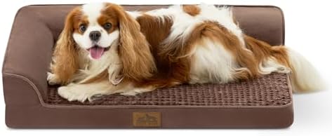 COZY KISS Orthopedic Dog Bed for Medium Small Size Dogs, L Shaped 30x20 in