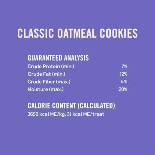 Three Dog Bakery Classic Oatmeal Cookies Soft Baked Dog Treats - 24 oz Bag