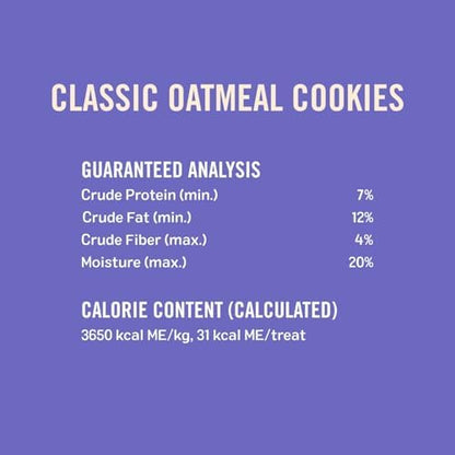Three Dog Bakery Classic Oatmeal Cookies Soft Baked Dog Treats - 24 oz Bag