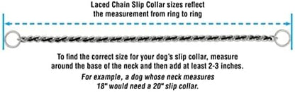 Terrain D.O.G. Laced Chain Slip Collar, 24-inch x 3.9 mm, Teal/Purple