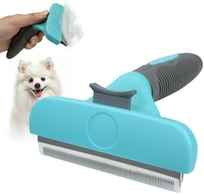 Self Cleaning Pet Shedding Brush for Long Short Haired Dogs & Cats (Large)