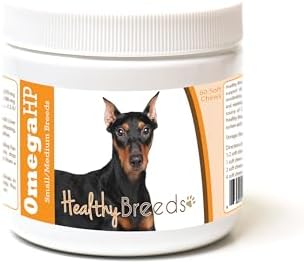 Healthy Breeds German Pinscher Omega HP Fatty Acid Skin and Coat Support Soft Chews 60 Count