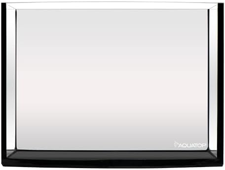 Aquatop EuroStyle Bowfront Aquarium, 3.5-Gallons - Nano Semi-Circle Glass Aquarium, Safe for Freshwater & Saltwater, Desktop Fish Tanks, Panoramic Tank, ES-12