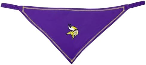 Pets First NFL Minnesota Vikings TIE Bandana, Size Large/X-Large. Dog Bandana Scarf Bib for Pet Cat Dog. The Ultimate Game-Day, Party Bandana