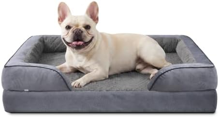 INVENHO Orthopedic Dog Bed Medium Size Dog, Waterproof Egg-Crate Foam Couch with Washable Removable Cover, Waterproof Lining and Nonskid Bottom