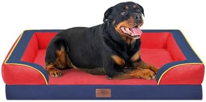 Comfort Expression Orthopedic Dog Bed for Extra Large Dogs with Bolster