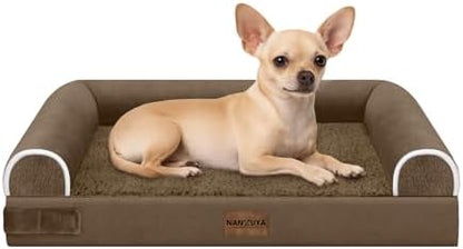 NANUYA Orthopedic Dog Bed for Small Dogs, 24 x 16 Inch, Dark Coffee